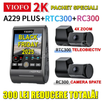 VIOFO A229 Plus Trio GPS PACHET SPECIAL: Camera față + Camera teleobiectiv 2K + camera spate Full HD VIOFO A229 Plus Trio GPS PACHET SPECIAL: Camera față + Camera teleobiectiv 2K + camera spate Full HD