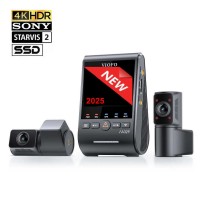 VIOFO A329S TRIO Cameră auto DVR triplă Ultra HD 4K HDR - Wi-Fi - SSD cu senzori de imagine Sony